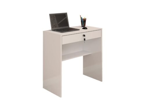 Escrivaninha Andorinha 1 Gaveta Com Chave - Branca - Imagem 2