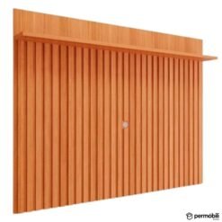 Painel Ripado Speed Trend Larg. 1.80m Cinamomo 100% MDF para TV até 70" - Permóbili