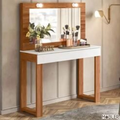 Penteadeira Camarim Gala Larg. 1.10m Cinamomo/Branco - Mobler